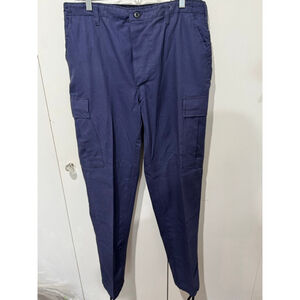 Men's ATLanco Navy Blue Rip-Stop Cotton Cargo Pants Waist 34 inseam 34
